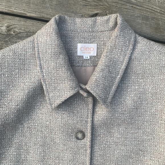 Cleo Petites Lined Wool Blend Blazer Jacket - Picture 2 of 8